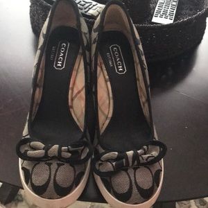 Coach high heel wedge shoes